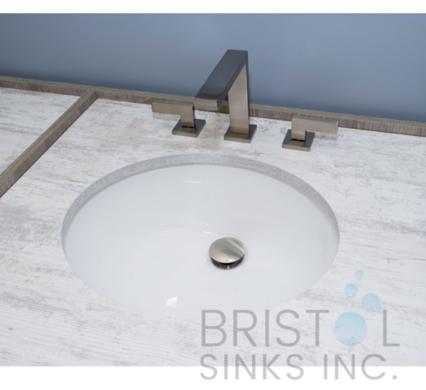 B600-W VITREOUS CHINA OVAL UNDERMOUNT BATHROOM SINK - Image 4